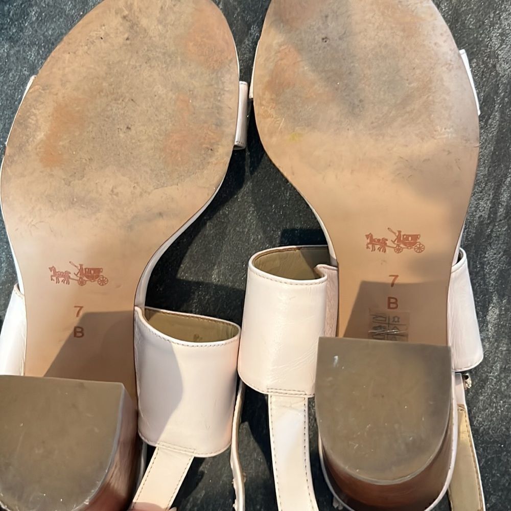Coach Tan Block Heels - Picture 7 of 8